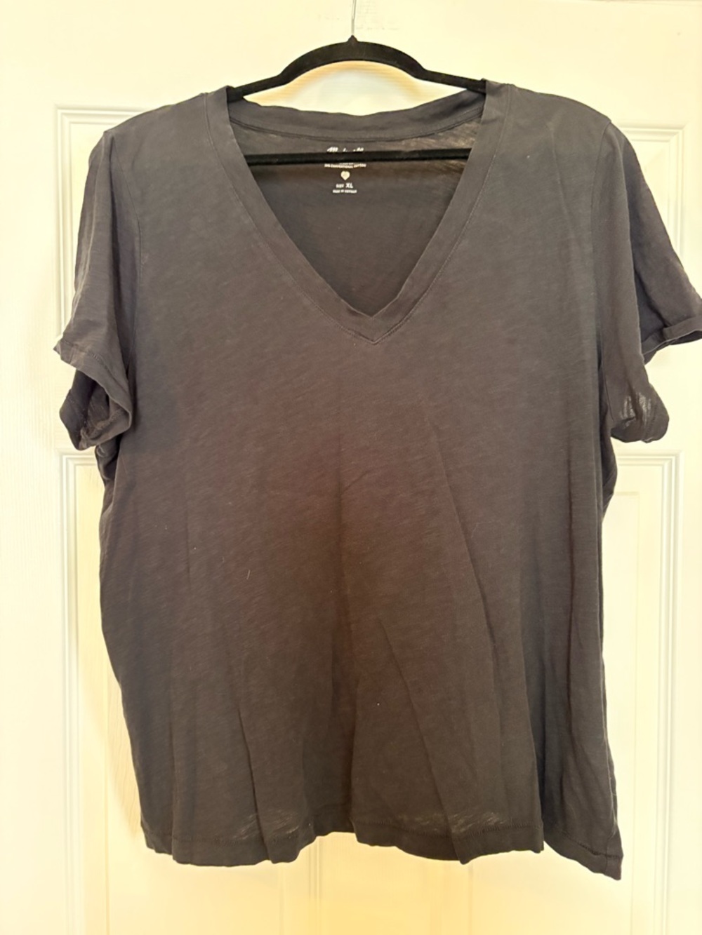 Madewell Black V-Neck Short Sleeve Tee